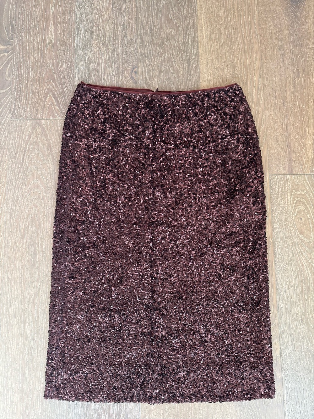 Lafayette 148 New York Burgundy Sequin Pencil Skirt